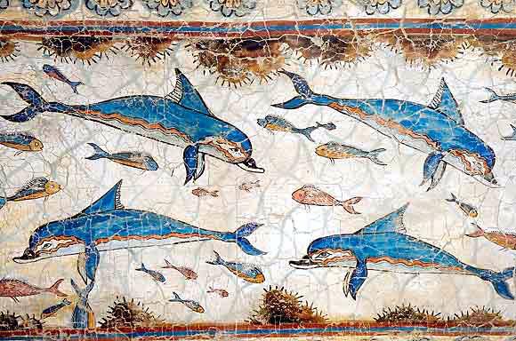 swimming with dolphins - dolphin art