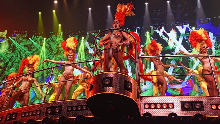 dancer on stage at coco bongo