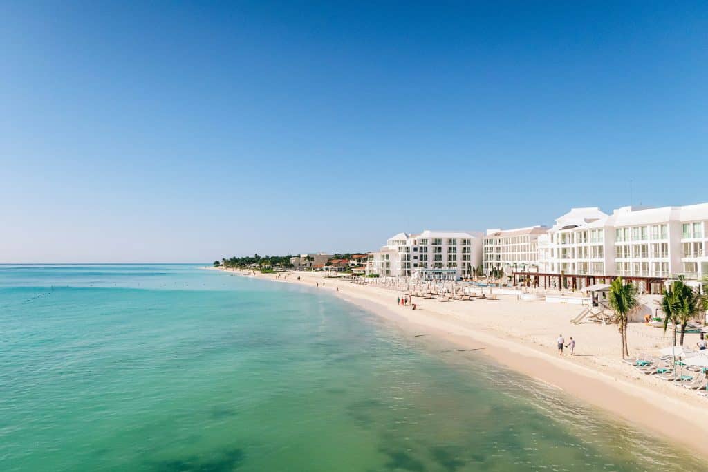 Resorts on a beach